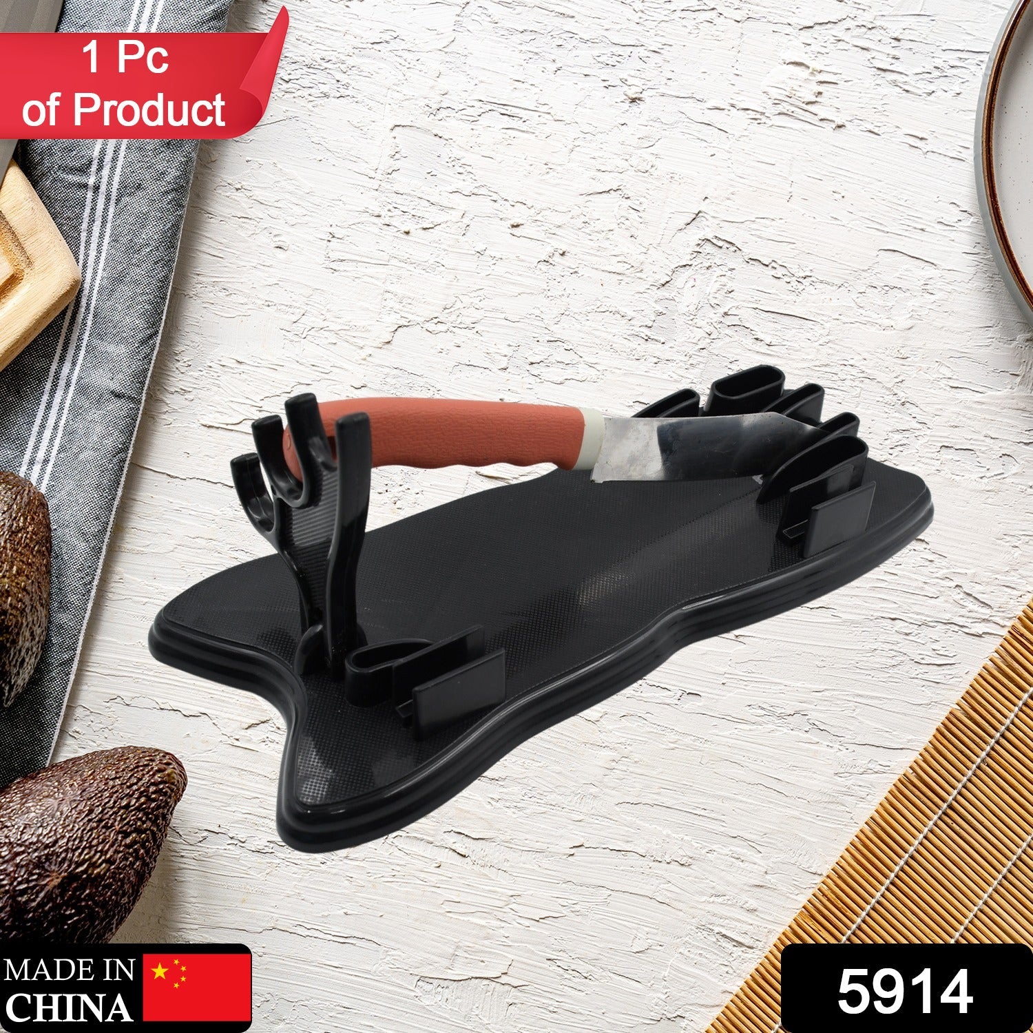 5914 Plastic Kitchen Knife Drawer Organizer, Knife Stand Storage for your kitchen. Replace your knife block with a revolutionary product. Clear your counter top of clutter, and easily identify the desired knife (1pc) 5914 Plastic Kitchen Knife Drawer Organizer, Knife Stand Storage for your kitchen. Replace your knife block with a revolutionary product. Clear your counter top of clutter, and easily identify the desired knife (1pc)